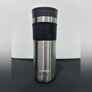 CONTIGO STAINLESS STEEL TRAVEL MUG WITH BLACK GRIP 20 OZ